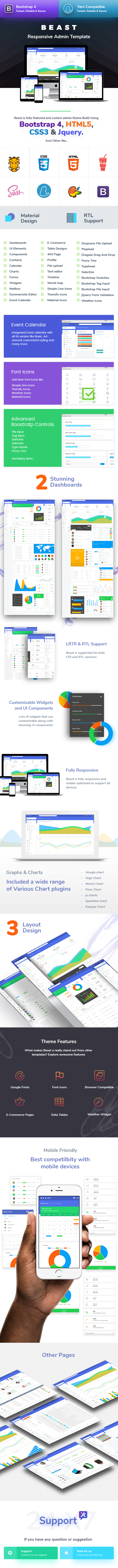 Bootstrap 4 Admin Template - 2