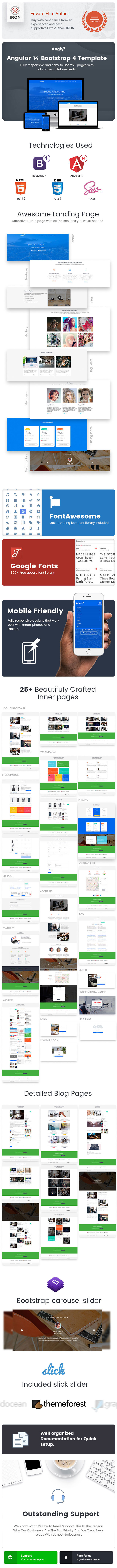 Angly - Angular 14 Bootstrap 4 Multipurpose Site Template - 2